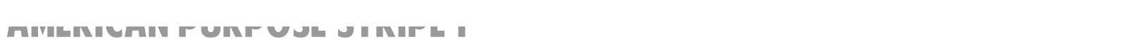 American Purpose font preview